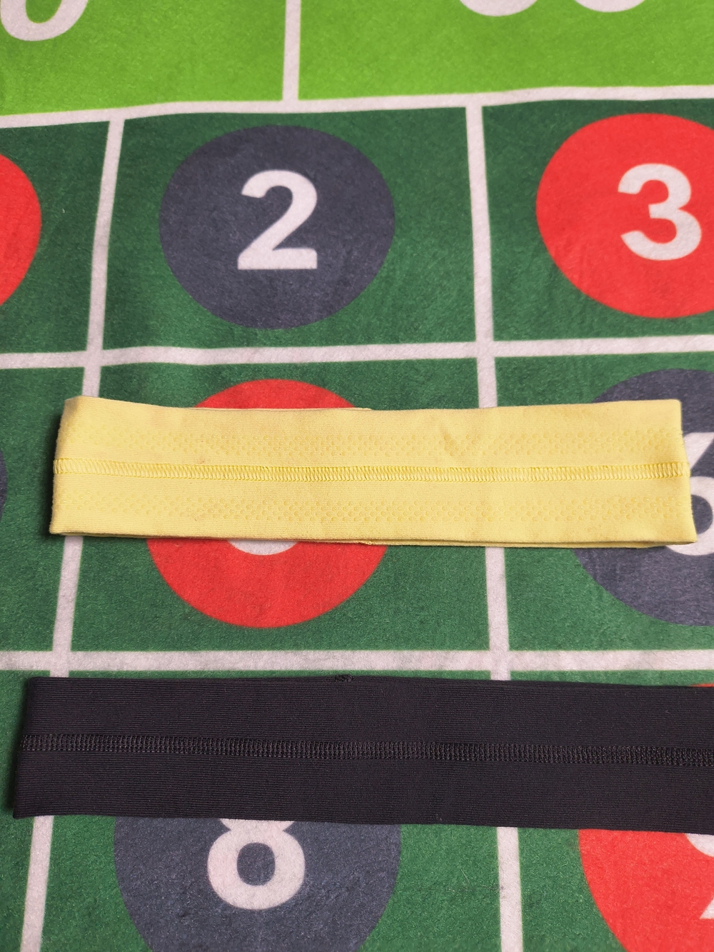 Lululemon Athletica Headbands 2 Pack Black Yellow Grippy Workout Hair Bands - Picture 2 of 11